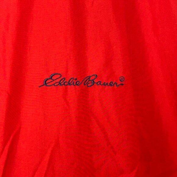 Eddie‎ Bauer Windbreaker Jacket Mens L Red Hooded Lightweight Rain All Weather - Picture 10 of 12